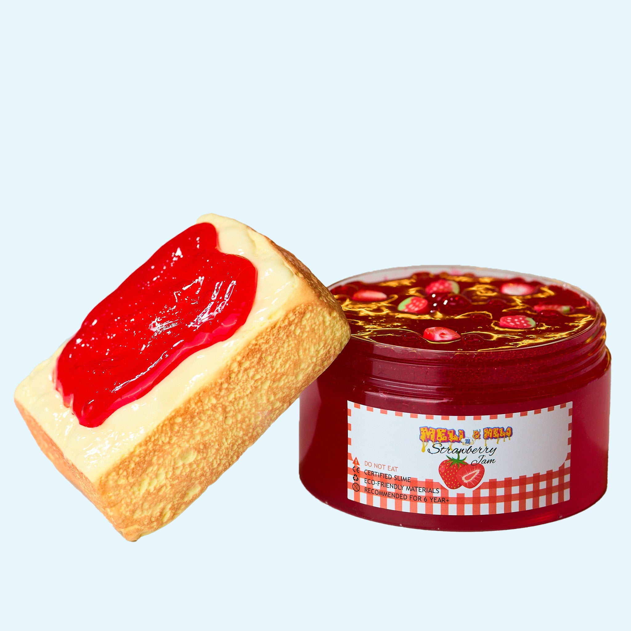 Delicious Strawberry Jam with bread, Food Slime