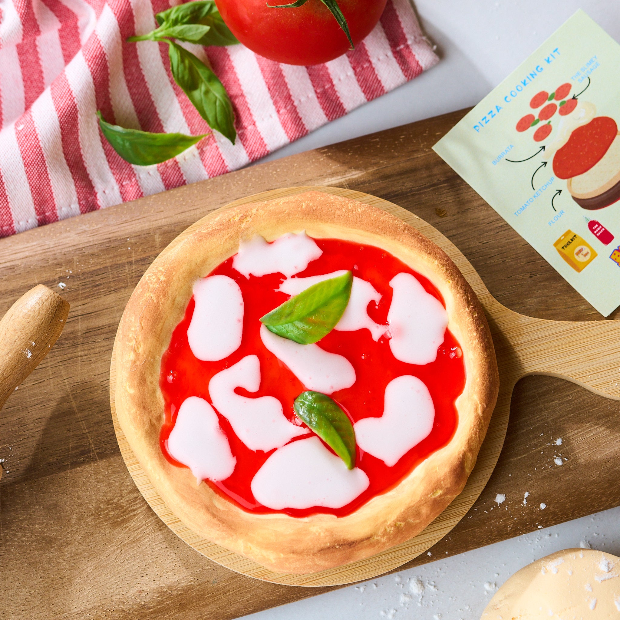 Italian Burrata Pizza Cooking Kit, DIY Slime Kit, Food Slime