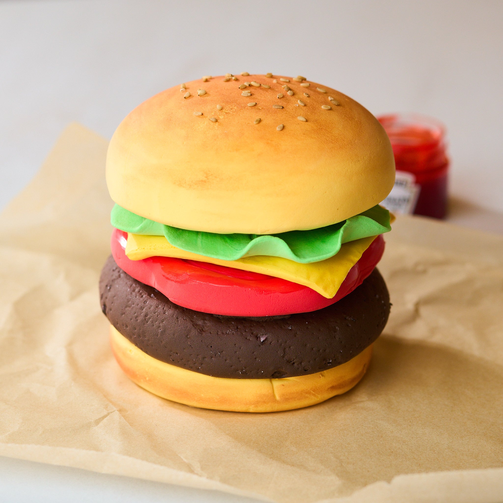 Kit de Cuisine Burger, Kit de Cuisine en Slime, Slime Alimentaire, Slime Kit