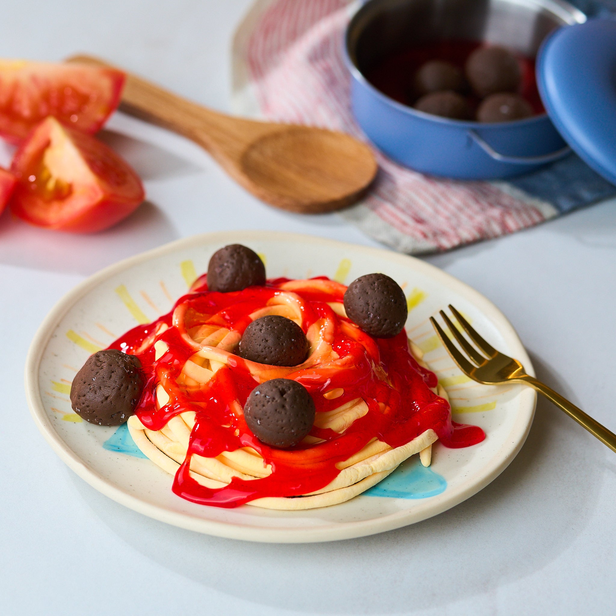 Spaghetti and Meatballs Slime Kit, Slime Kit, Cooking Kit, Kids Cooking