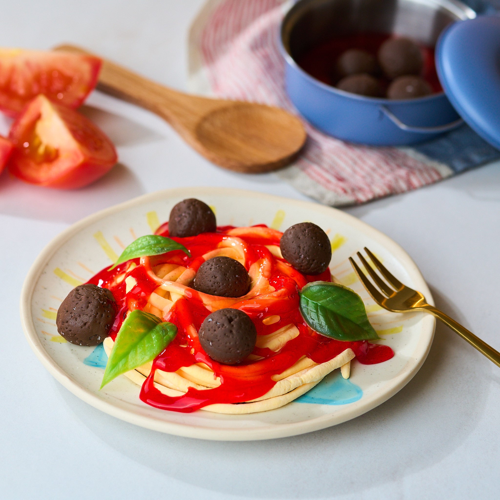 Spaghetti and Meatballs Slime Kit, Slime Kit, Cooking Kit, Kids Cooking