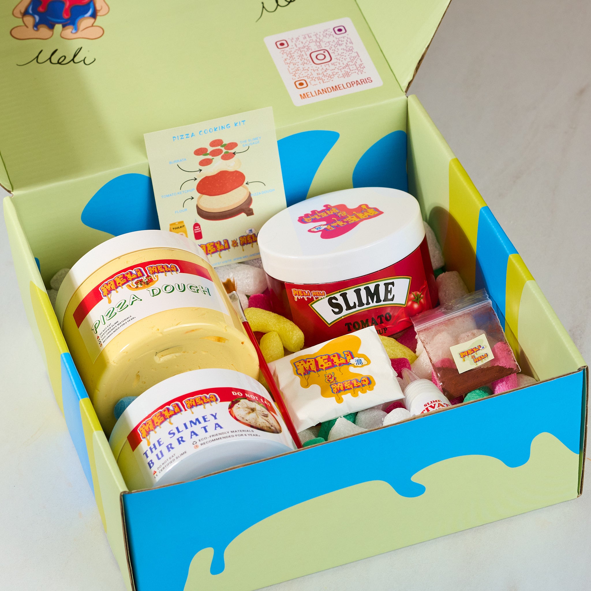 Italian Burrata Pizza Cooking Kit, DIY Slime Kit, Food Slime