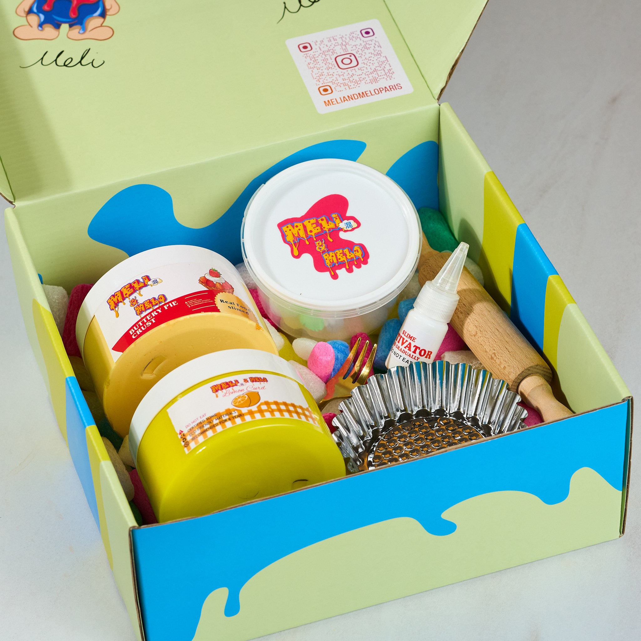 French Lemon Tart, Slime Kit, Stress Relief Slime Success, Cake Cooking Kit, Kids Cooking